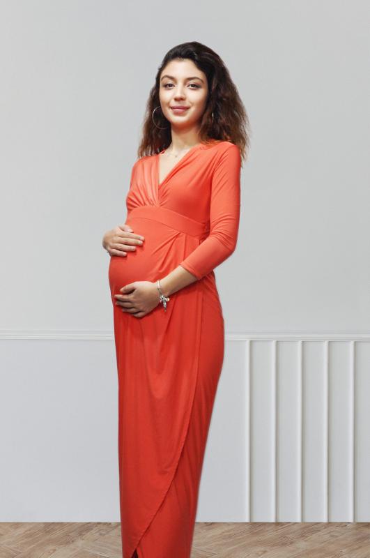 Merliyn uzun kollu vanesia Abiye hamile elbise  MR-209