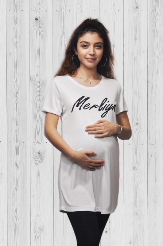 Merliyn nakışlı hamile tshirt MR-31