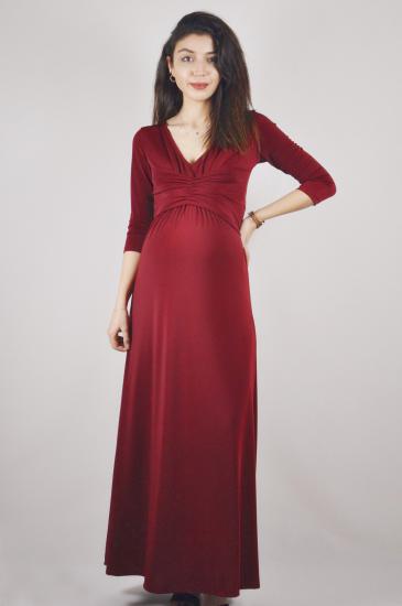 Merliyn önü büzgülü vanesia hamile abiye elbise