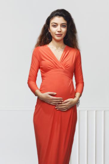Merliyn uzun kollu vanesia Abiye hamile elbise -MR209